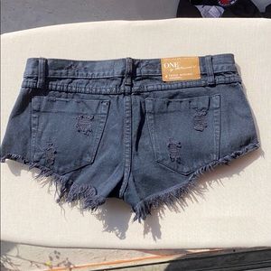 NWOT One Teaspoon Trash Whore jean shorts
